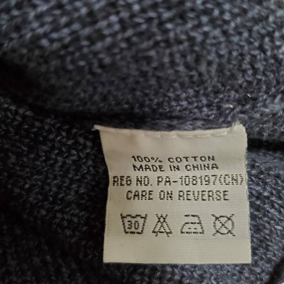 Chicago Bears NFL Pro Line Mens XL 1/4 Zip Sweater Long Sleeve Blue Pockets Logo - Picture 10 of 12